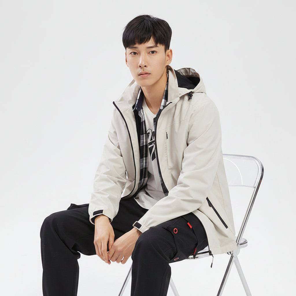 Single Layer Outdoor Hooded Casual Jacket for men