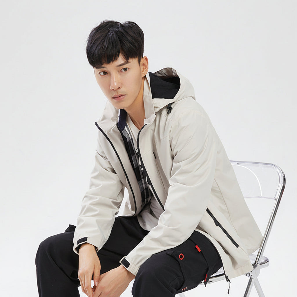 Single Layer Outdoor Hooded Casual Jacket for men
