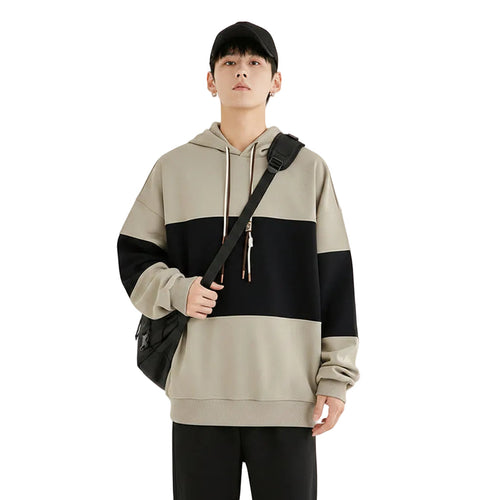 Men’s Retro Style Lightweight Hooded Sweatshirt Loose Fit