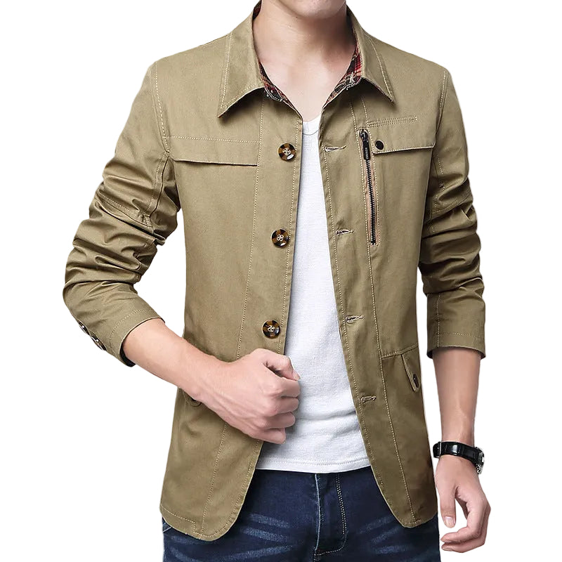 Men’s Slim Fit Lightweight Cotton Jacket Casual Style
