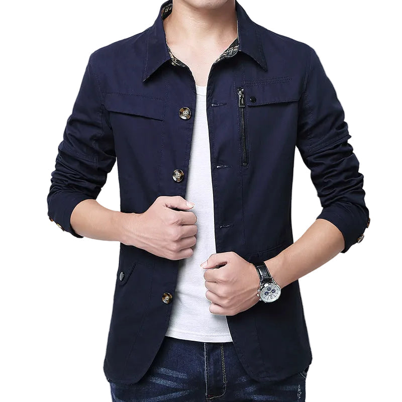 Men’s Slim Fit Lightweight Cotton Jacket Casual Style