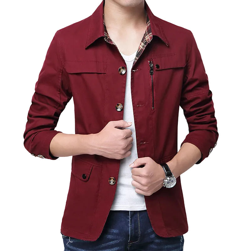 Men’s Slim Fit Lightweight Cotton Jacket Casual Style
