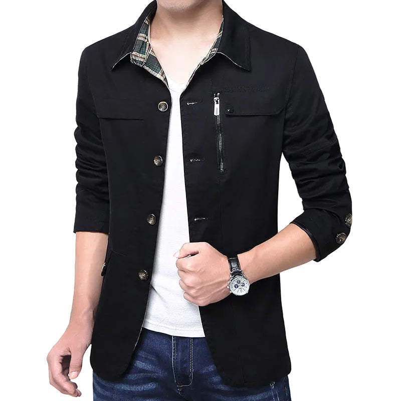 Men’s Slim Fit Lightweight Cotton Jacket Casual Style