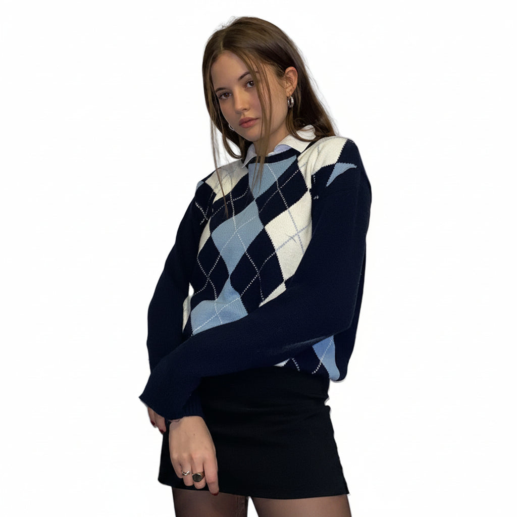 Women’s Vintage Solid Knit Sweater Soft Slim Fit