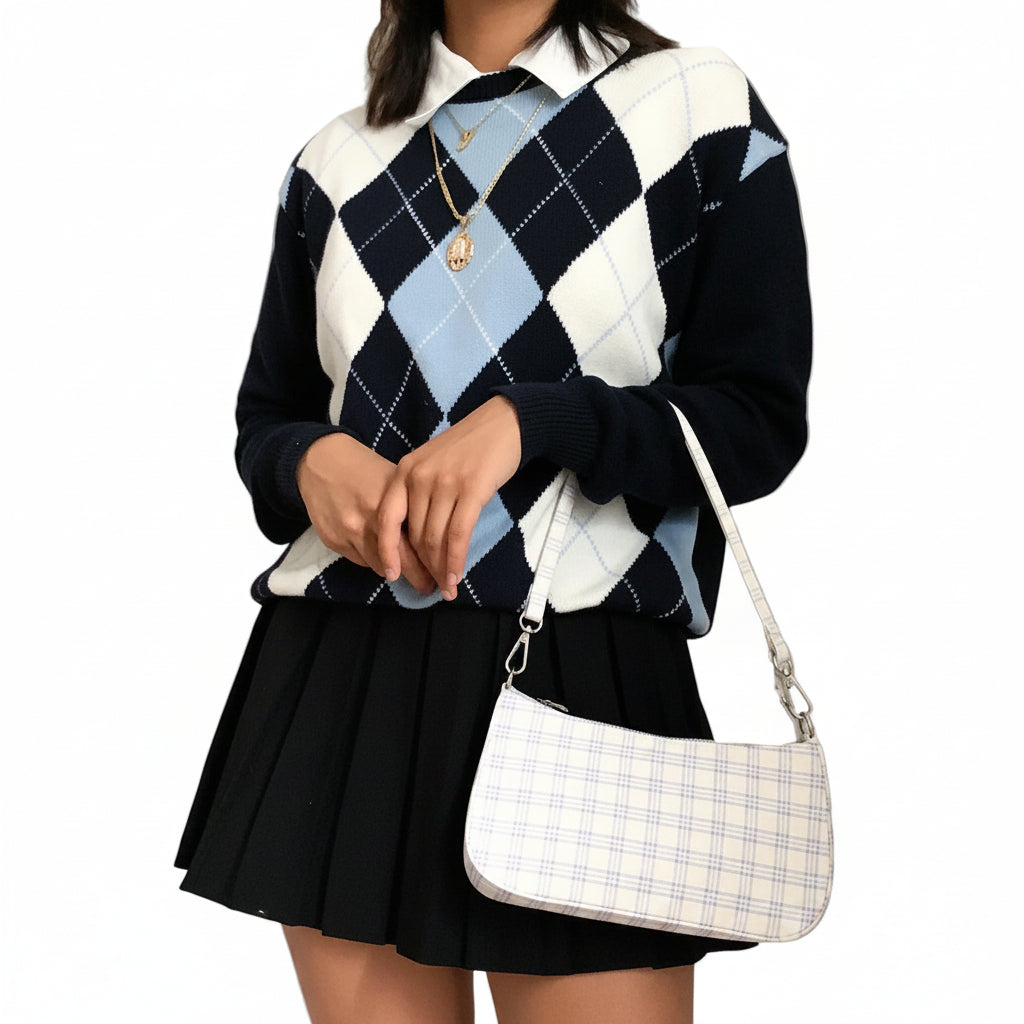 Women’s Vintage Solid Knit Sweater Soft Slim Fit